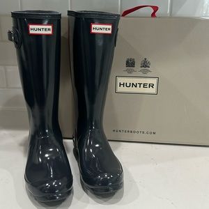 HUNTER Original Kids Gloss tall Boots (US 5B/6G)